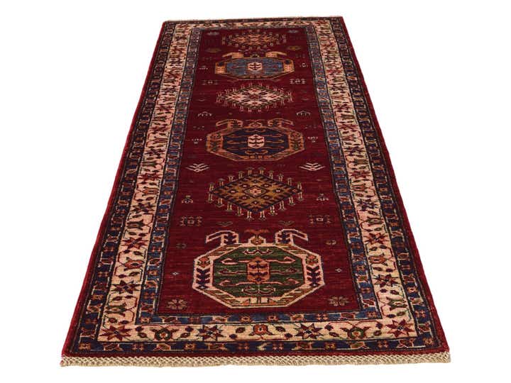 2' 8 x 6' 11 Hand Knotted Kazak Runner Rug