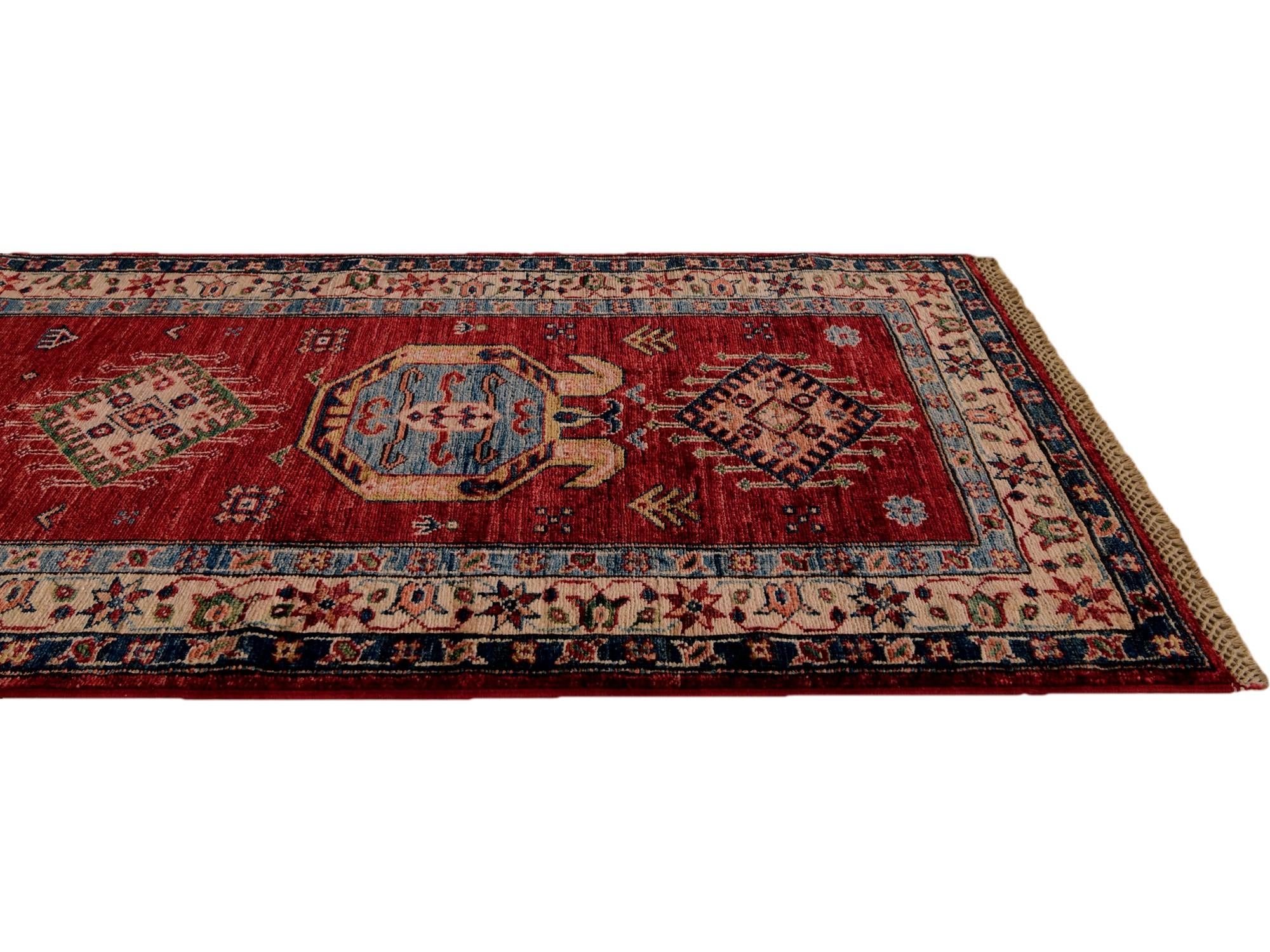 2' 8 x 6' 11 Hand Knotted Kazak Runner Rug