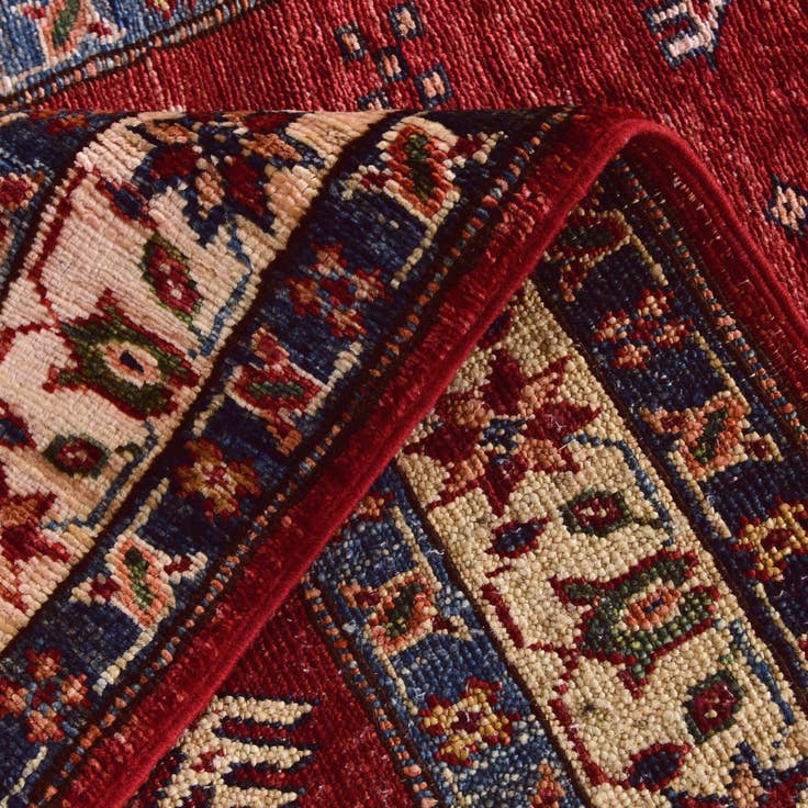 Detail image of 2' 8 x 6' 11 Hand Knotted Kazak Runner Rug
