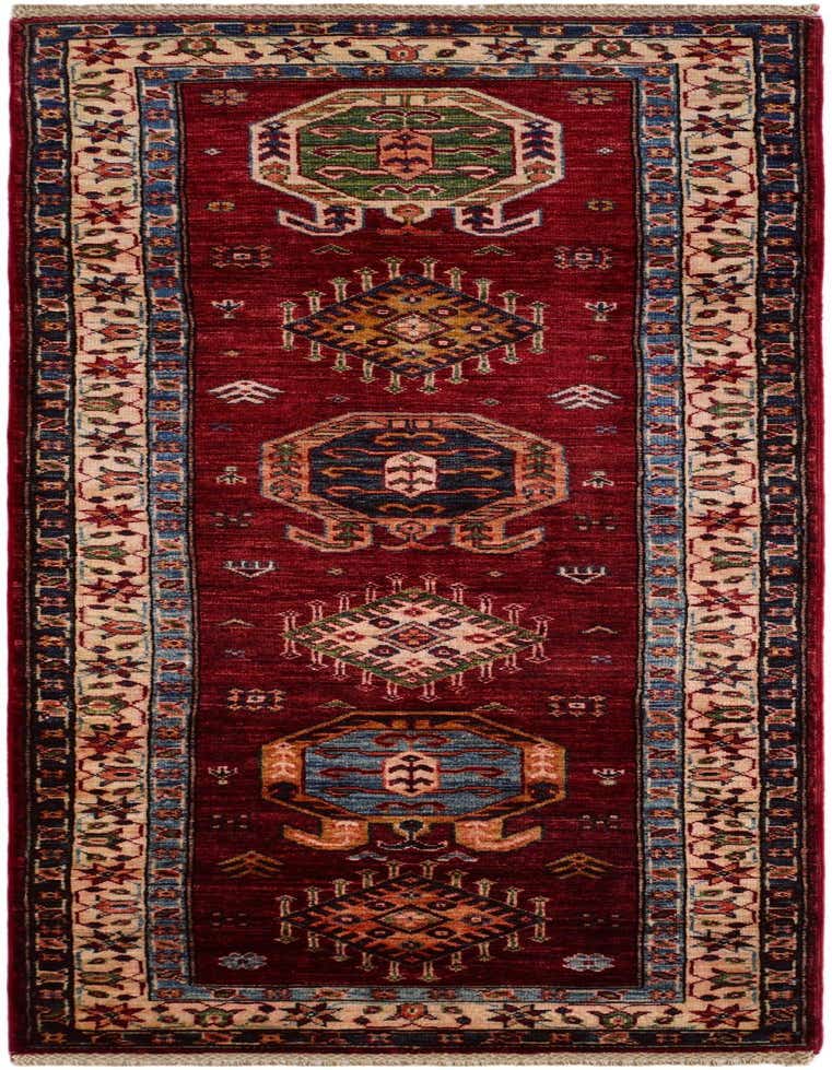 2' 8 x 6' 11 Hand Knotted Kazak Runner Rug
