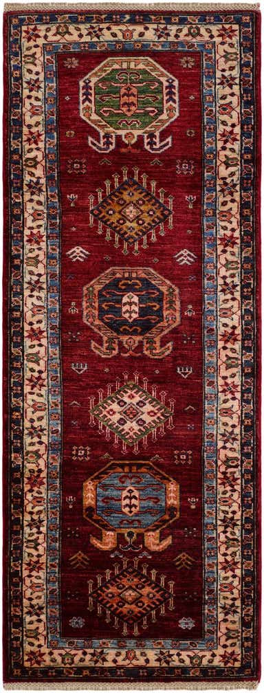 2' 8 x 6' 11 Hand Knotted Kazak Runner Rug
