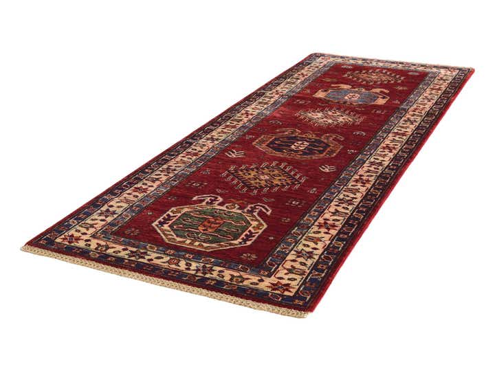 2' 6 x 6' 9 Hand Knotted Kazak Runner Rug