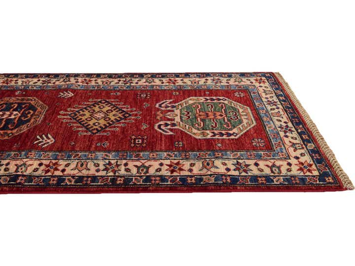 2' 6 x 6' 9 Hand Knotted Kazak Runner Rug