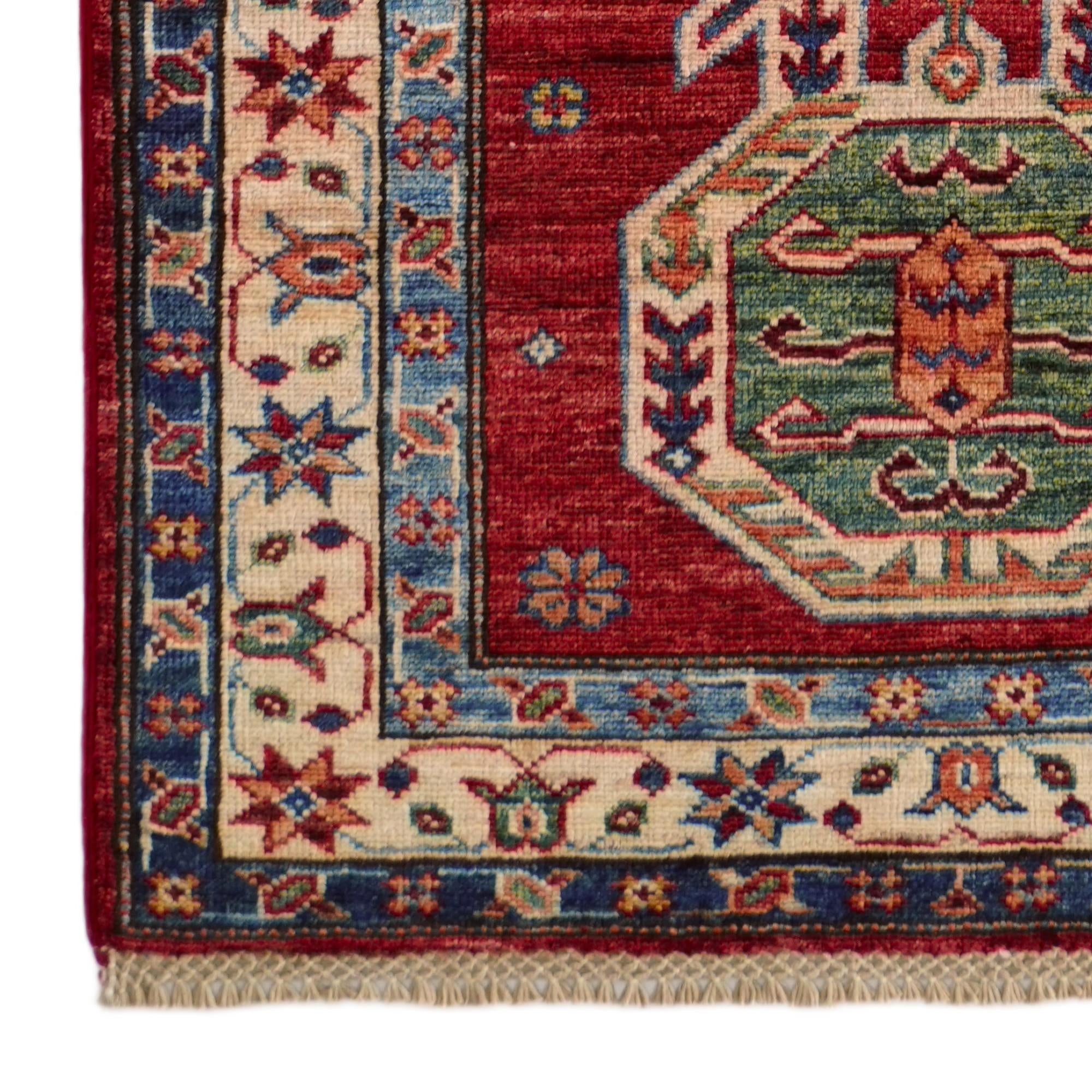 2' 6 x 6' 9 Hand Knotted Kazak Runner Rug