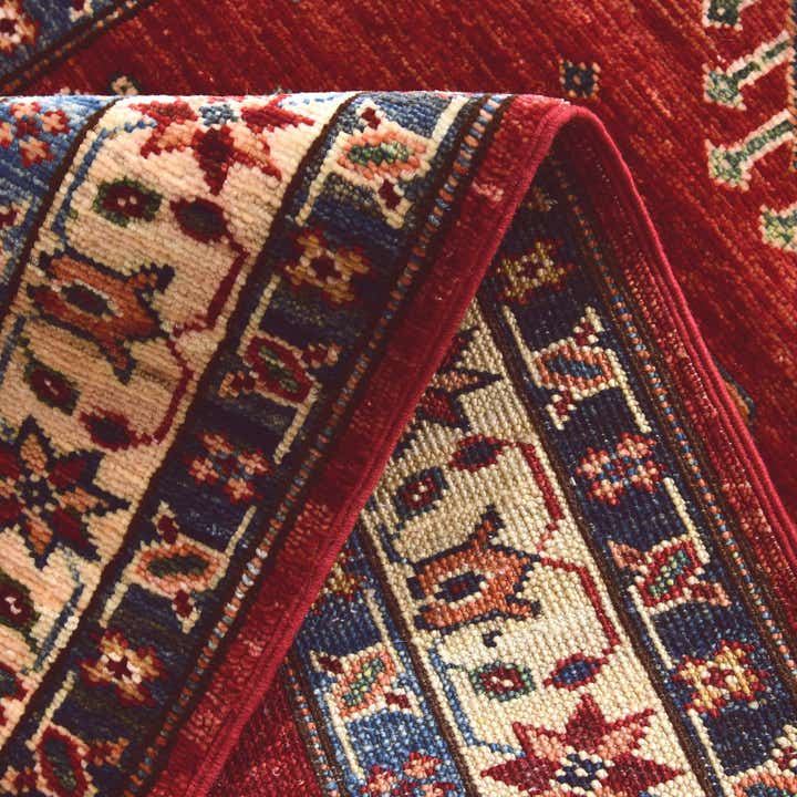 2' 6 x 6' 9 Hand Knotted Kazak Runner Rug