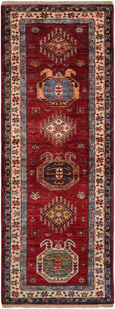 2' 6 x 6' 9 Hand Knotted Kazak Runner Rug
