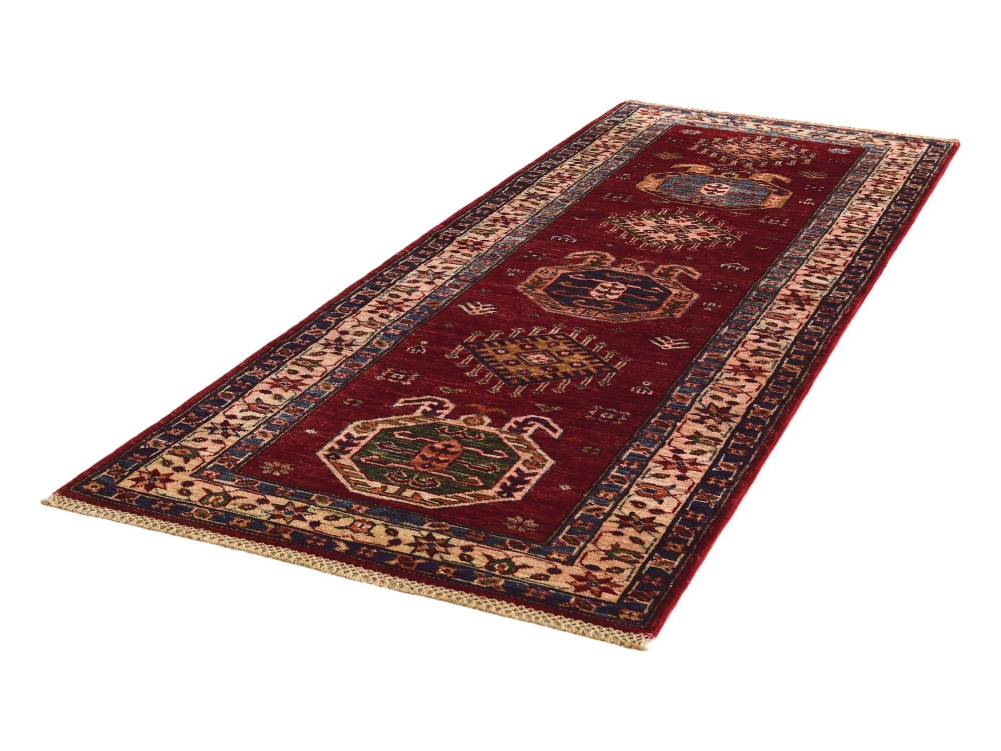 2' 7 x 6' 10 Hand Knotted Kazak Runner Rug