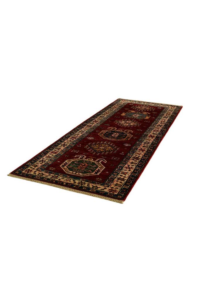 2' 7 x 6' 10 Hand Knotted Kazak Runner Rug