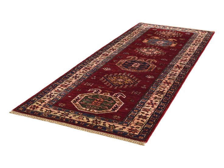 Detail image of 2' 7 x 6' 10 Hand Knotted Kazak Runner Rug
