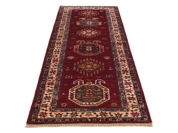 2' 7 x 6' 10 Hand Knotted Kazak Runner Rug