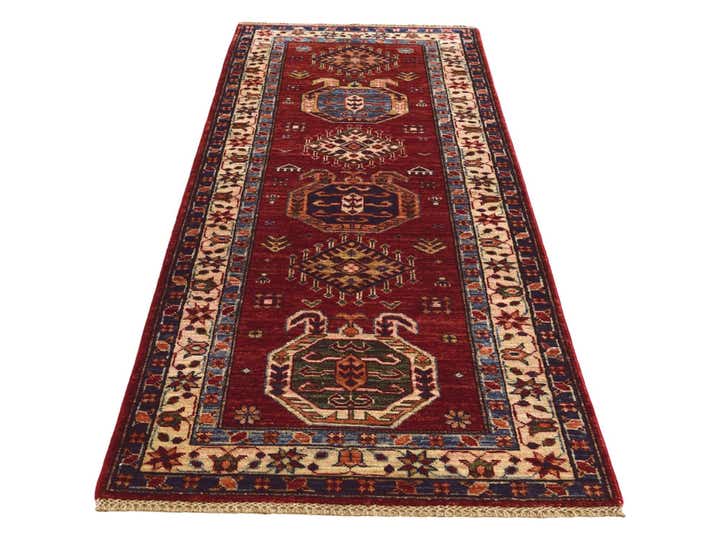 2' 6 x 6' 8 Hand Knotted Kazak Runner Rug