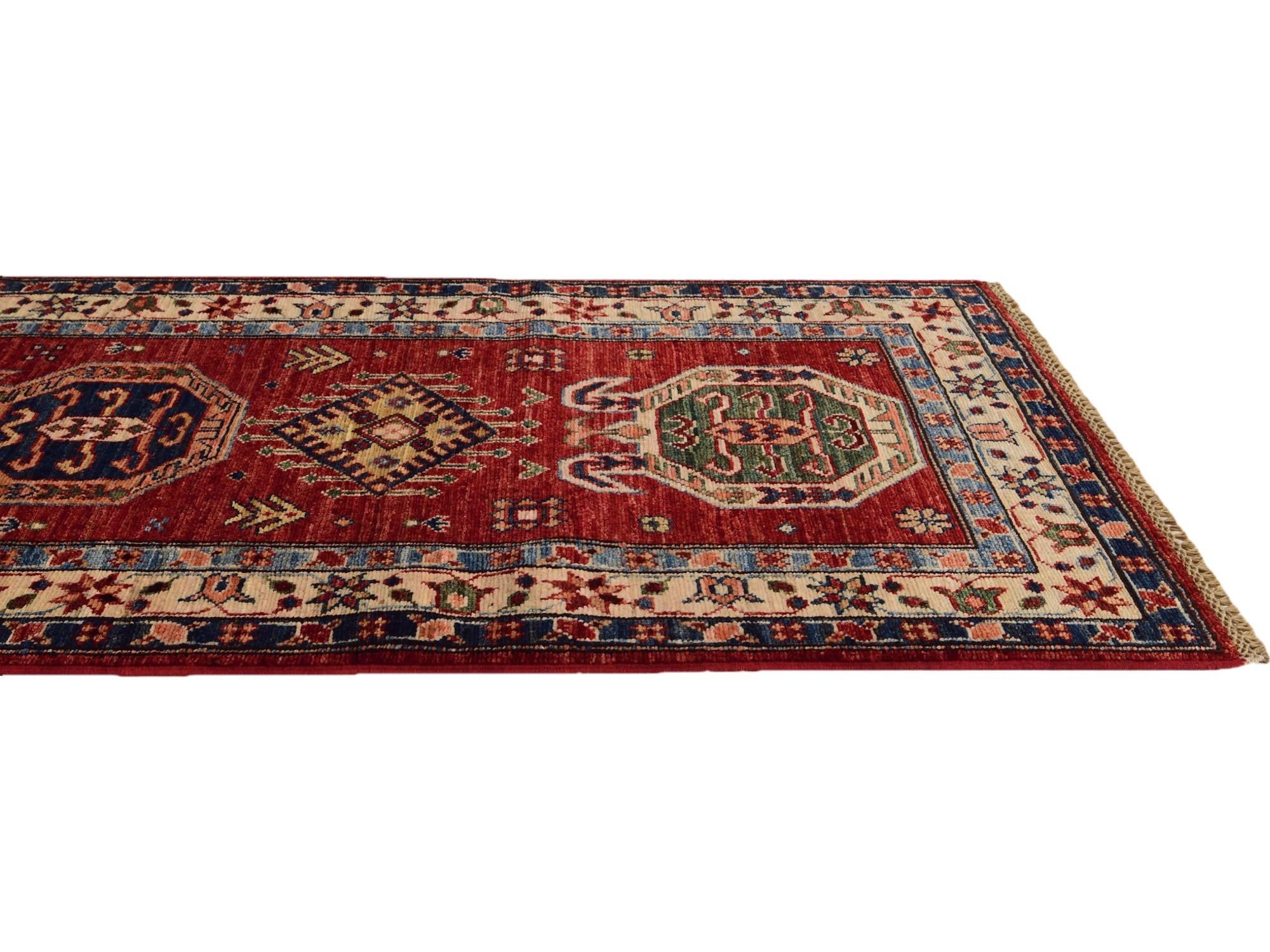 2' 6 x 6' 8 Hand Knotted Kazak Runner Rug