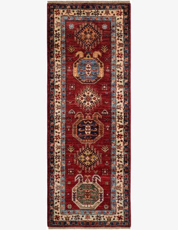 2' 6 x 6' 8 Hand Knotted Kazak Runner Rug