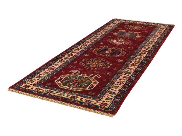 2' 7 x 6' 10 Hand Knotted Kazak Runner Rug