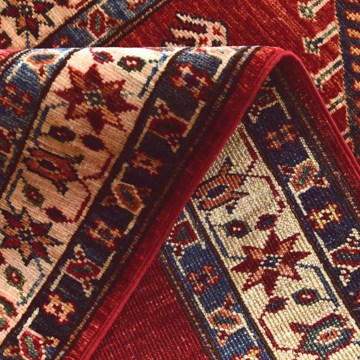Detail image of 2' 7 x 6' 10 Hand Knotted Kazak Runner Rug