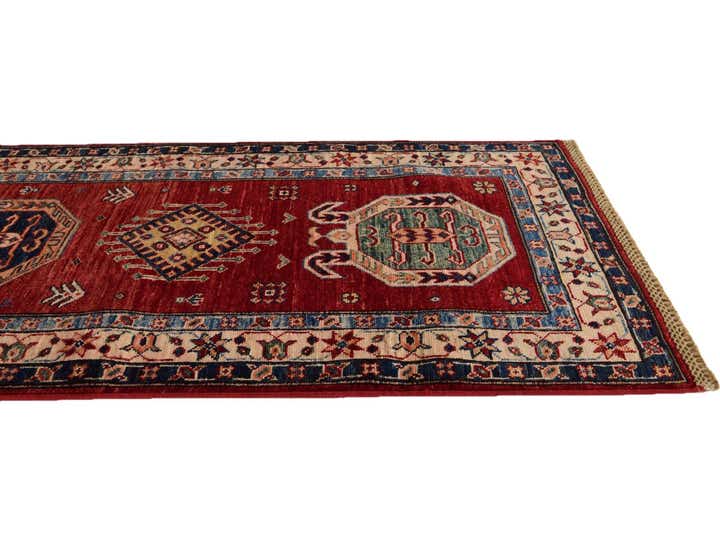 2' 7 x 6' 11 Hand Knotted Kazak Runner Rug