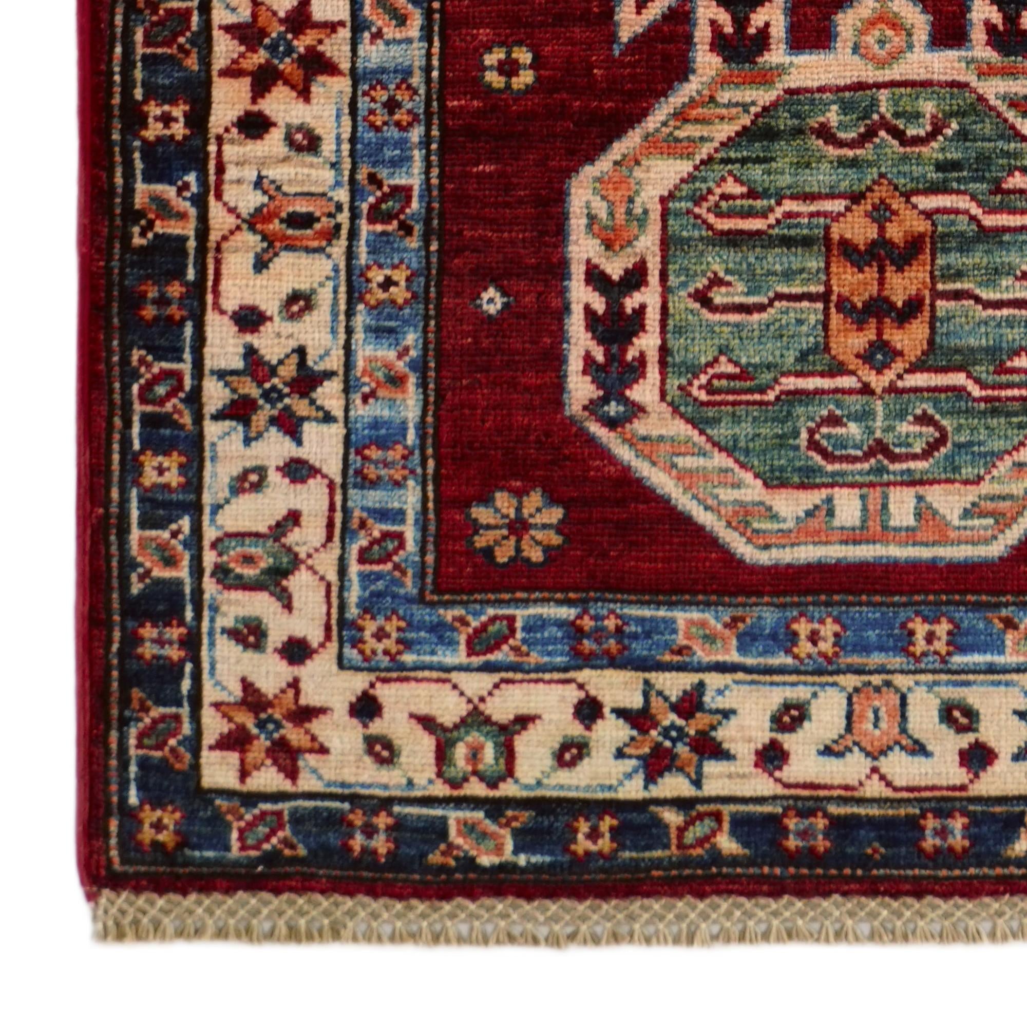 2' 7 x 6' 11 Hand Knotted Kazak Runner Rug