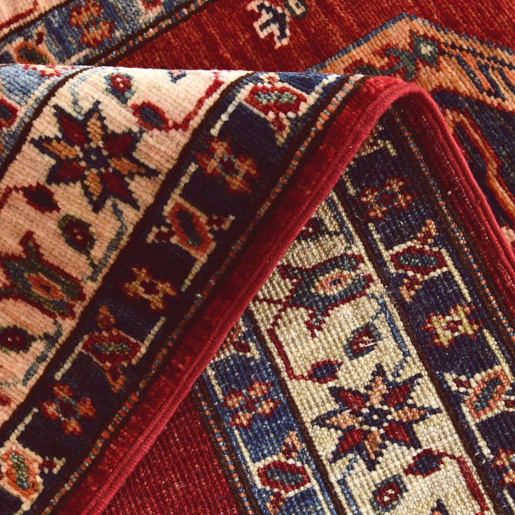 Detail image of 2' 7 x 6' 11 Hand Knotted Kazak Runner Rug