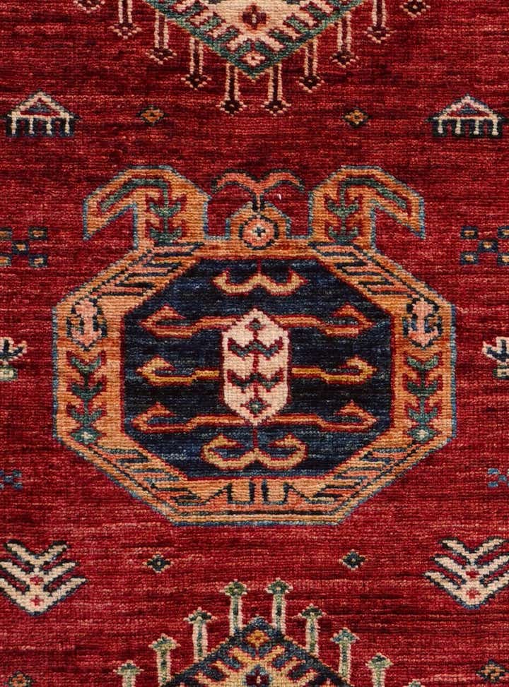 2' 7 x 6' 11 Hand Knotted Kazak Runner Rug