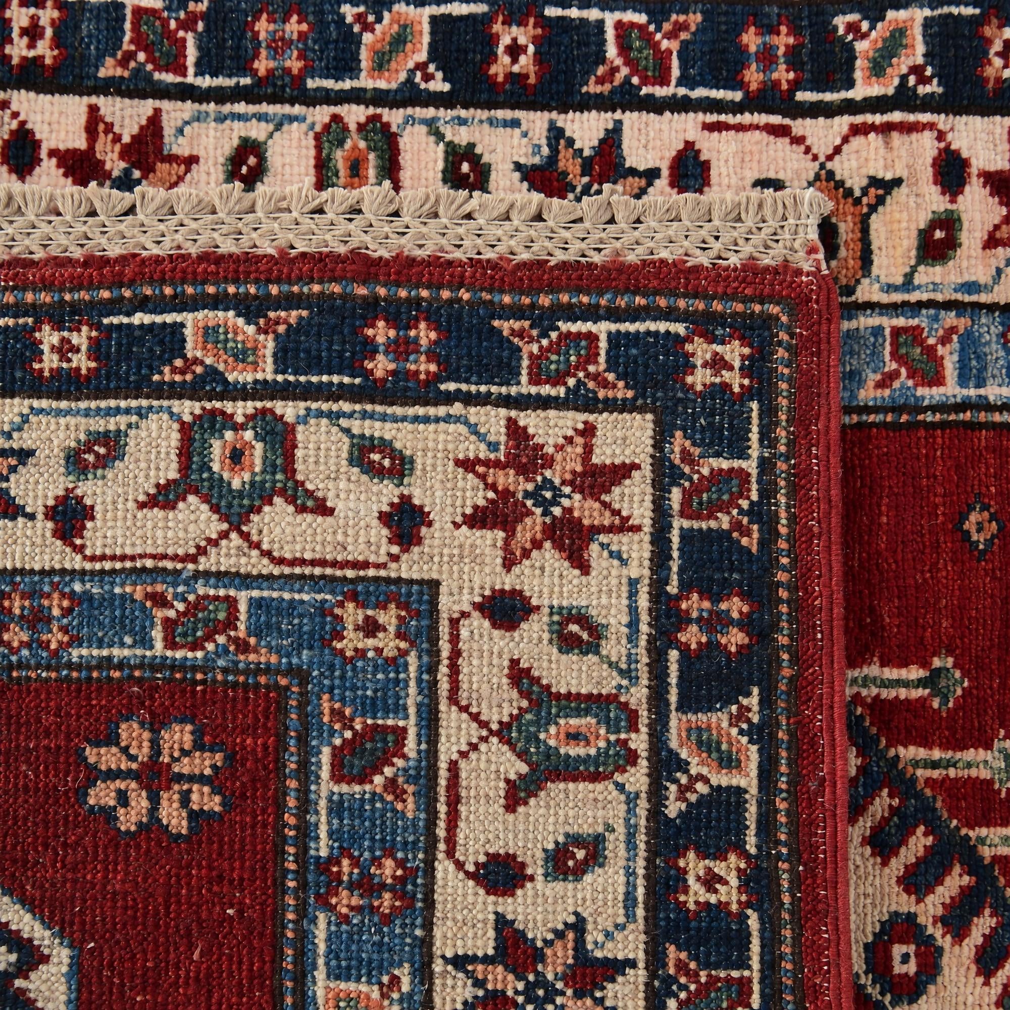 80cm x 210cm anudado a mano Kazak Alfombra Pasillera