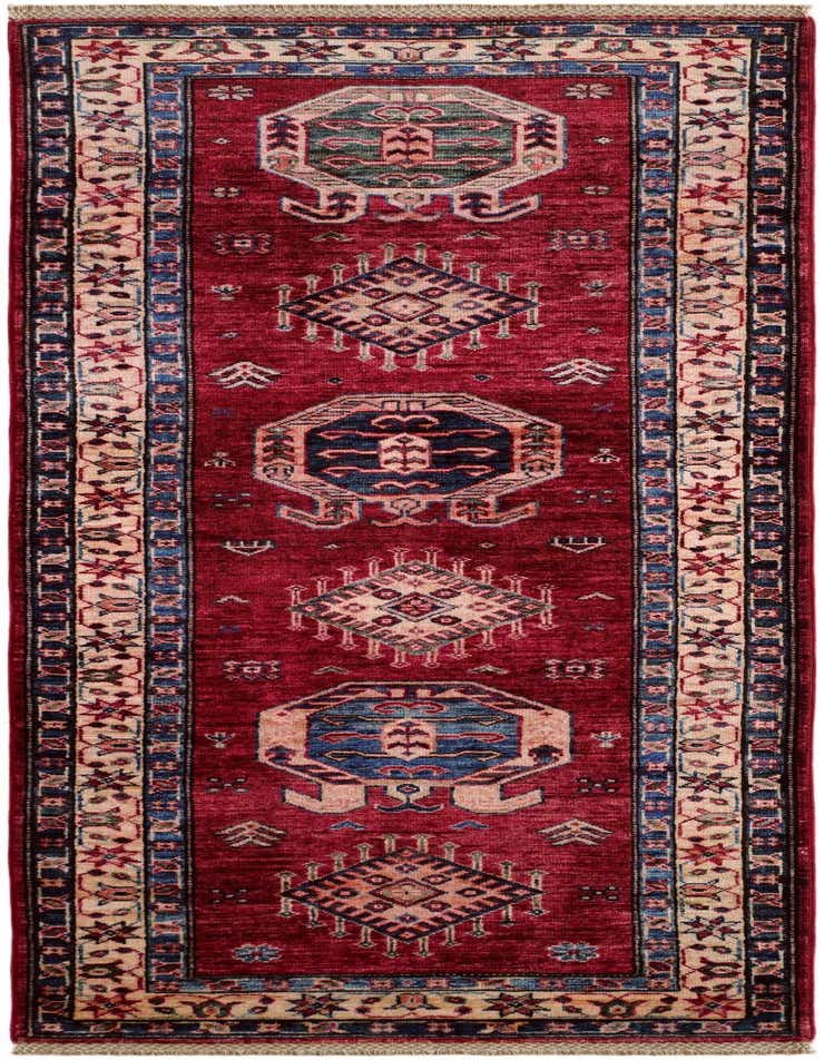 2' 6 x 6' 9 Hand Knotted Kazak Runner Rug