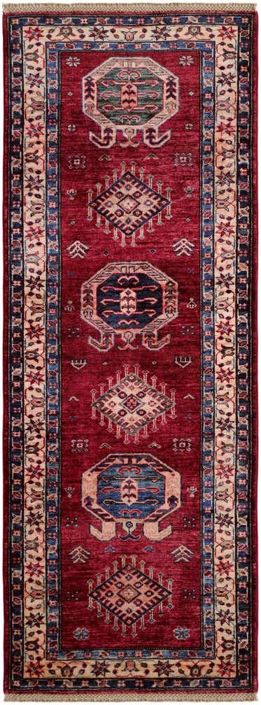 2' 6 x 6' 9 Hand Knotted Kazak Runner Rug