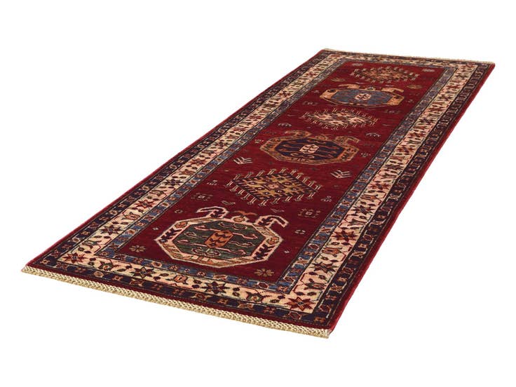 Detail image of 2' 6 x 6' 10 Hand Knotted Kazak Runner Rug