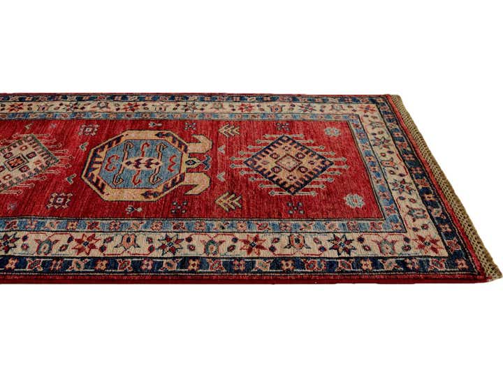 2' 6 x 6' 10 Hand Knotted Kazak Runner Rug