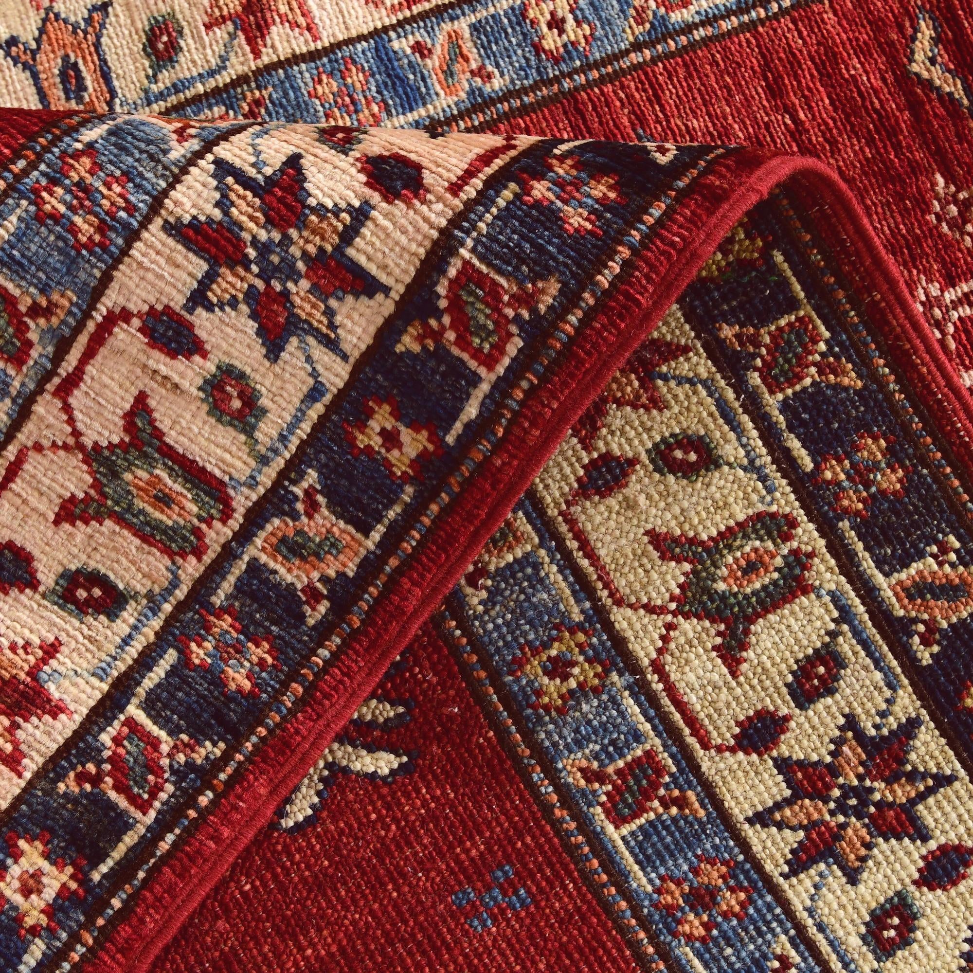 2' 6 x 6' 10 Hand Knotted Kazak Runner Rug