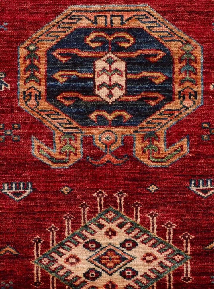2' 6 x 6' 10 Hand Knotted Kazak Runner Rug