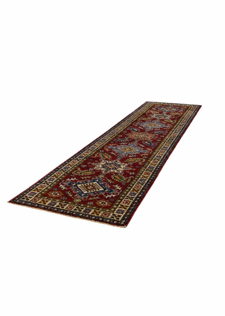 2' 6 x 10' Hand Knotted Kazak Runner Rug