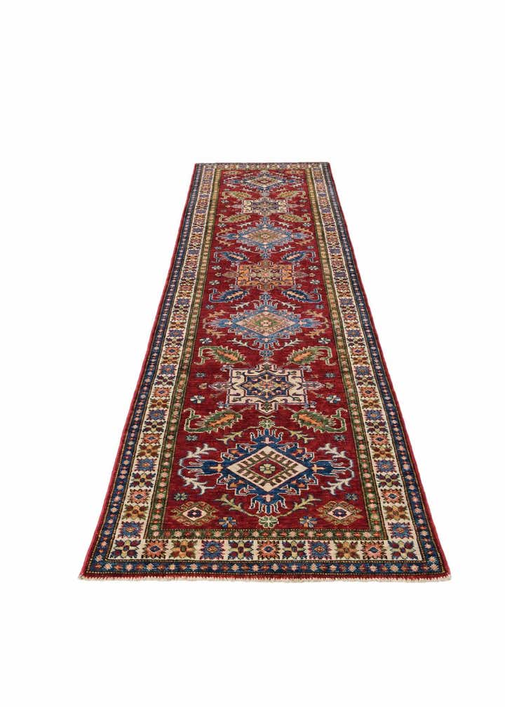 2' 6 x 10' Hand Knotted Kazak Runner Rug