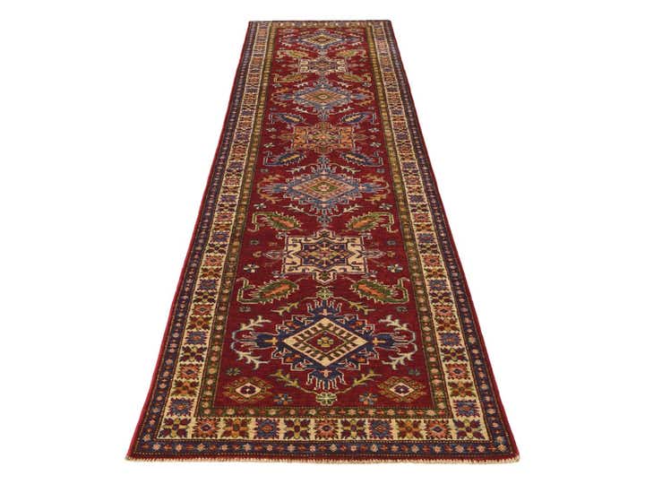 2' 6 x 10' Hand Knotted Kazak Runner Rug