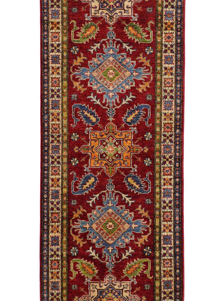 2' 6 x 10' Hand Knotted Kazak Runner Rug
