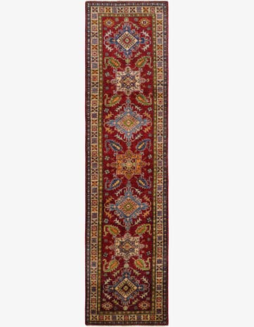 2' 6 x 10' Hand Knotted Kazak Runner Rug