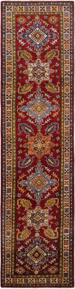 2' 6 x 10' Hand Knotted Kazak Runner Rug