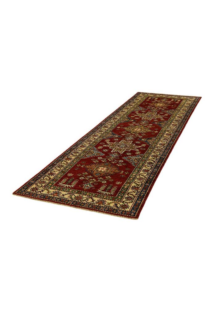 2' 4 x 8' 8 Hand Knotted Kazak Runner Rug