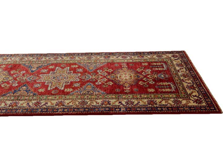 2' 4 x 8' 8 Hand Knotted Kazak Runner Rug