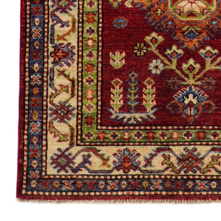 Detail image of 2' 4 x 8' 8 Hand Knotted Kazak Runner Rug
