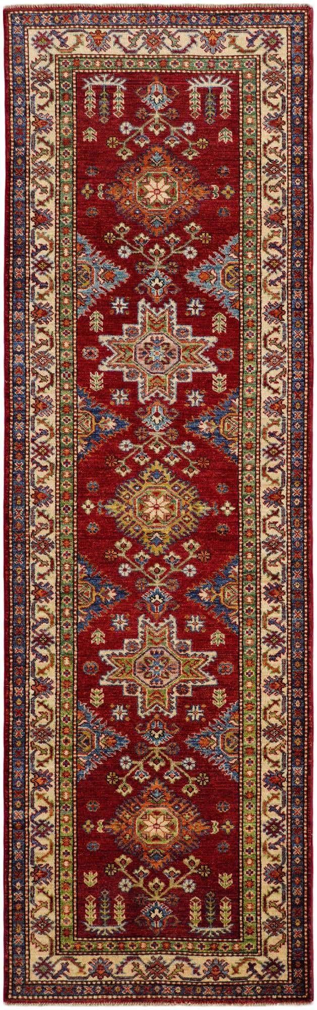 2' 4 x 8' 8 Hand Knotted Kazak Runner Rug