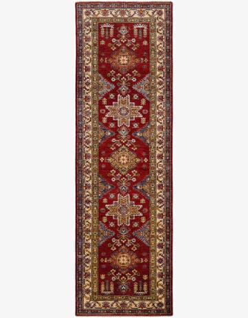 2' 4 x 8' 8 Hand Knotted Kazak Runner Rug