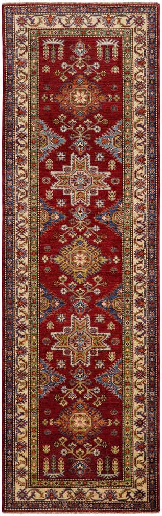 2' 4 x 8' 8 Hand Knotted Kazak Runner Rug