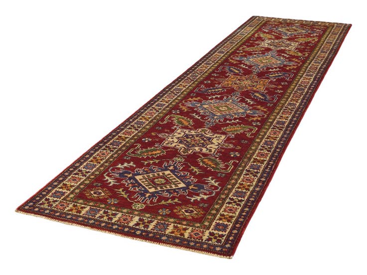 Detail image of 2' 6 x 10' Hand Knotted Kazak Runner Rug