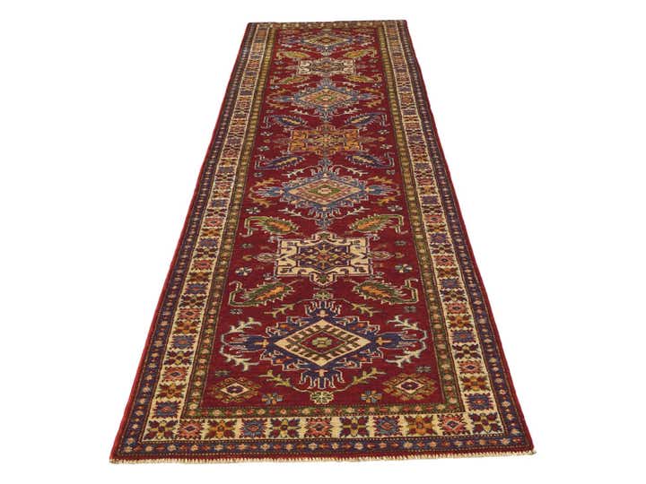 2' 6 x 10' Hand Knotted Kazak Runner Rug