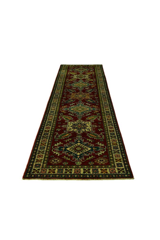 2' 6 x 10' Hand Knotted Kazak Runner Rug