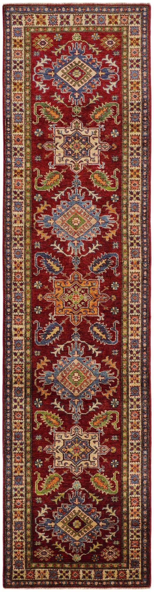 2' 6 x 10' Hand Knotted Kazak Runner Rug