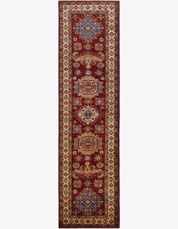 2' 9 x 10' 2 Hand Knotted Kazak Runner Rug