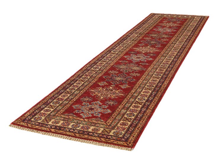 Detail image of 2' 6 x 9' 10 Hand Knotted Kazak Runner Rug