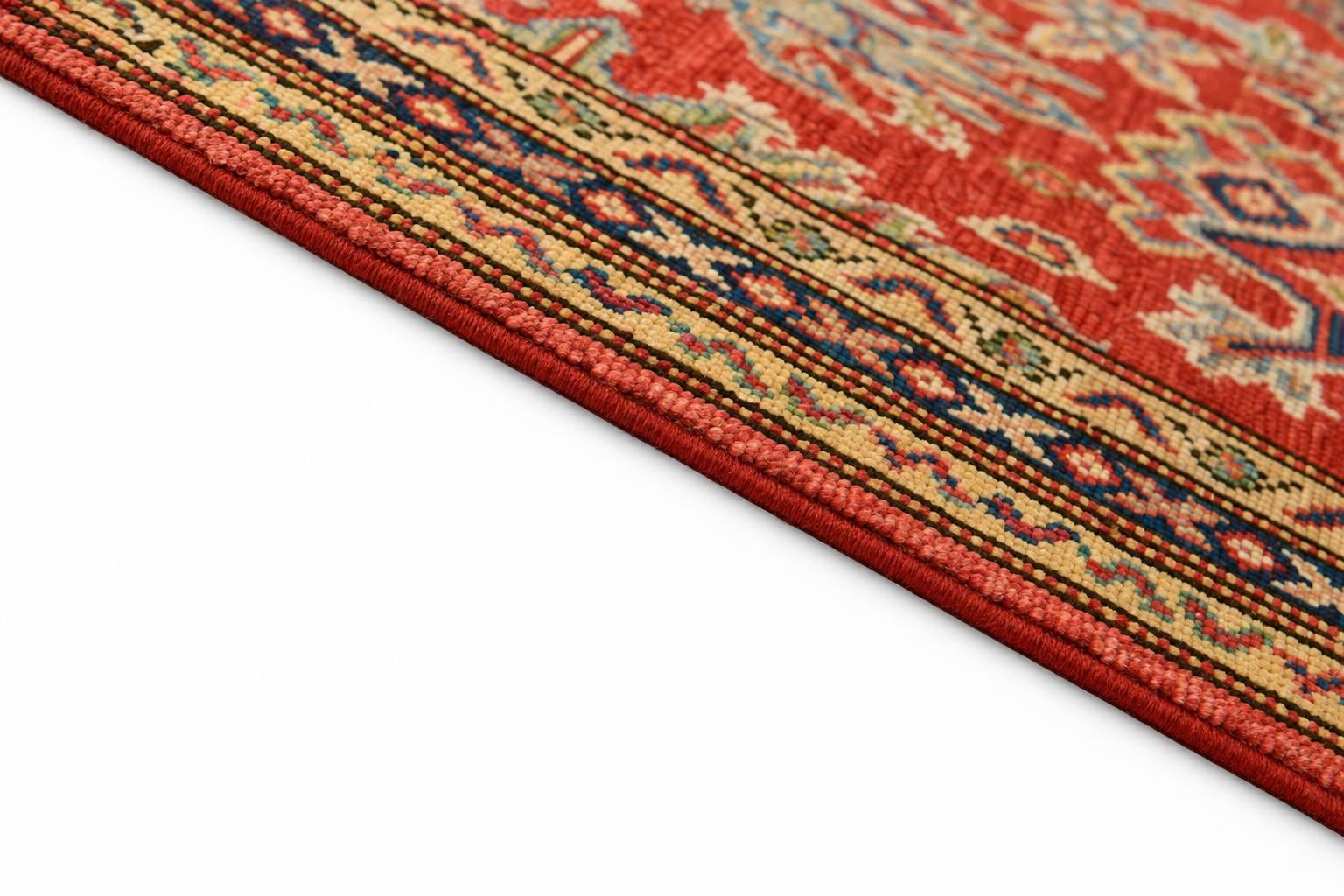 Detail image 8 of 12: 2' 6 x 9' 10 Hand Knotted Kazak Runner Rug