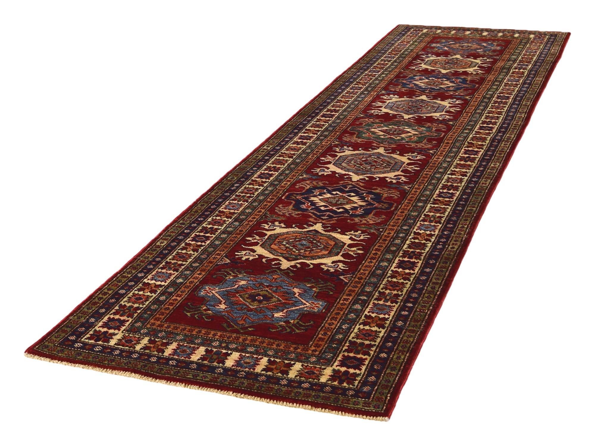 2' 8 x 9' 11 Hand Knotted Kazak Runner Rug